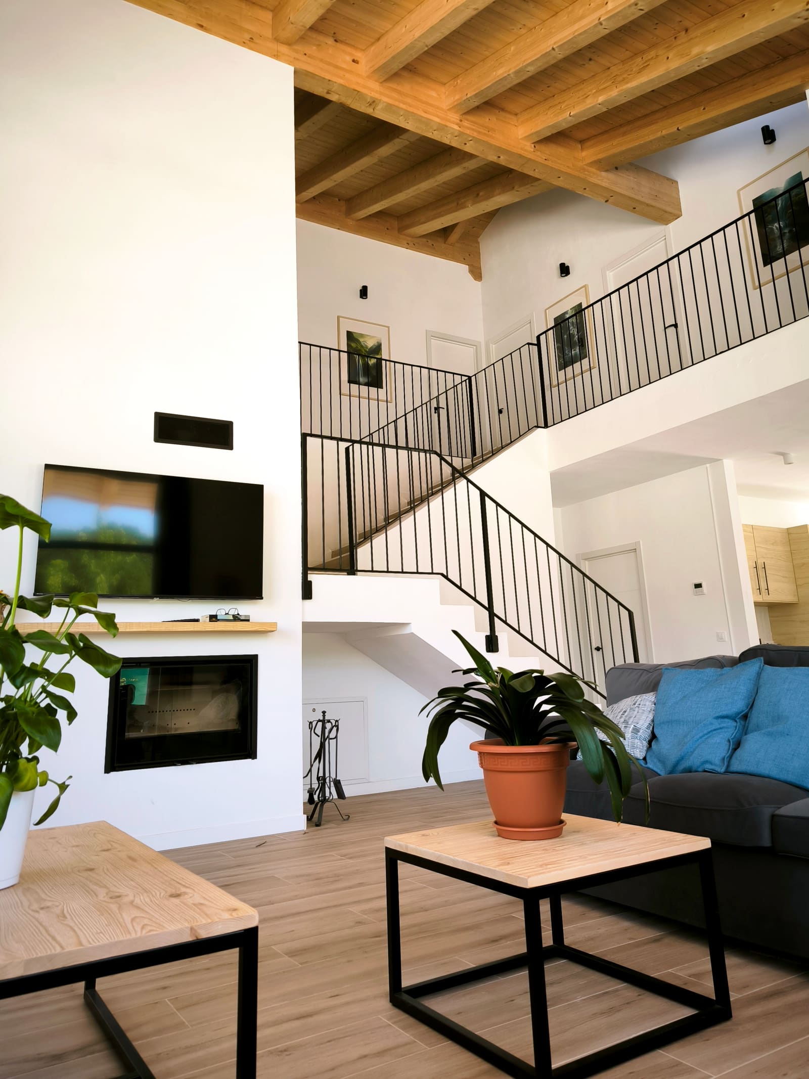 Salón — casa rural La Huertona de Castroserna (Segovia)